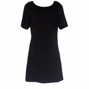TART Quilted Black Shift Dress w Pocket Size Large